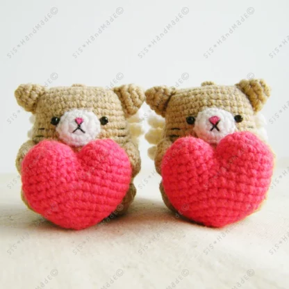 Ovaltine Neko Cupid Valentine Doll Keyring - Image 9