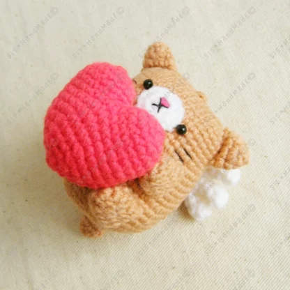 Tea Neko Cupid Valentine Doll Keyring - Image 2