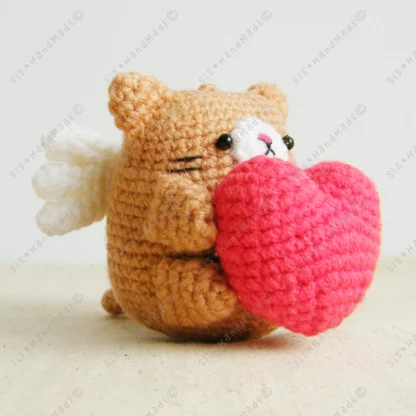 Tea Neko Cupid Valentine Doll Keyring - Image 3