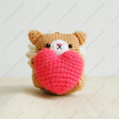 Tea Neko Cupid Valentine Doll Keyring - Image 6
