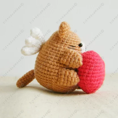 Tea Neko Cupid Valentine Doll Keyring - Image 5