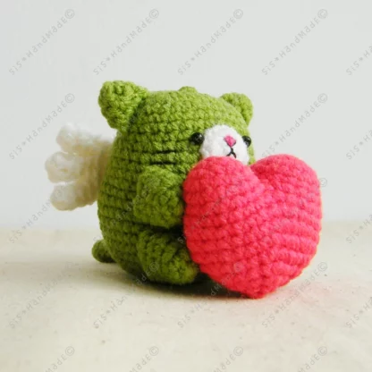 Matcha Neko Cupid Valentine Doll Keyring - Image 3