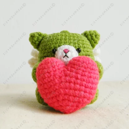 Matcha Neko Cupid Valentine Doll Keyring - Image 6