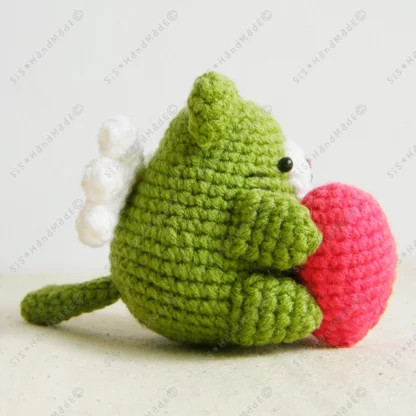 Matcha Neko Cupid Valentine Doll Keyring - Image 5