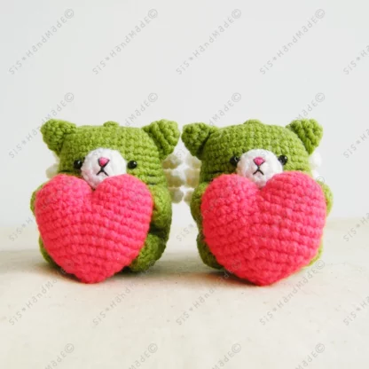 Matcha Neko Cupid Valentine Doll Keyring - Image 9