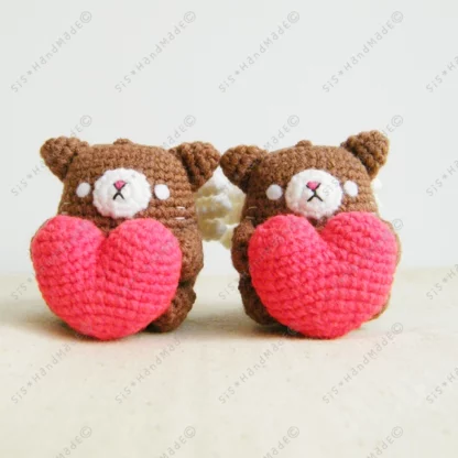 Coffee Neko Cupid Valentine Doll Keyring - Image 9