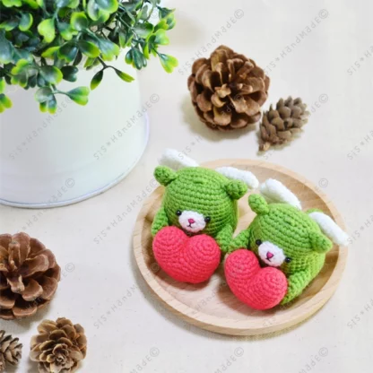 Matcha Neko Cupid Valentine Doll Keyring - Image 10