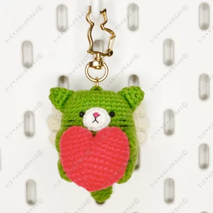 Matcha Neko Cupid Valentine Doll Keyring - Image 8