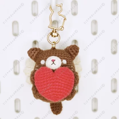 Coffee Neko Cupid Valentine Doll Keyring - Image 8