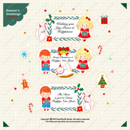 Digital Sticker Season's Greetings V.1 - Image 2