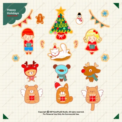 Digital Sticker Happy Holidays V.1 - Image 2