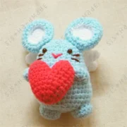 Mouse Cupid Valentine Doll Keyring