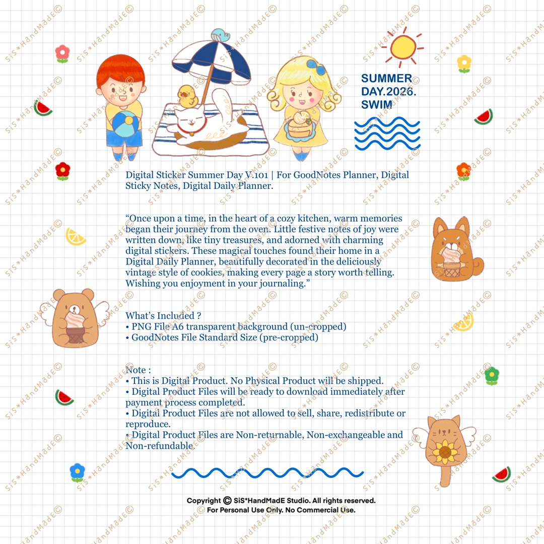 Digital Sticker Summer Day V.101 - Image 4