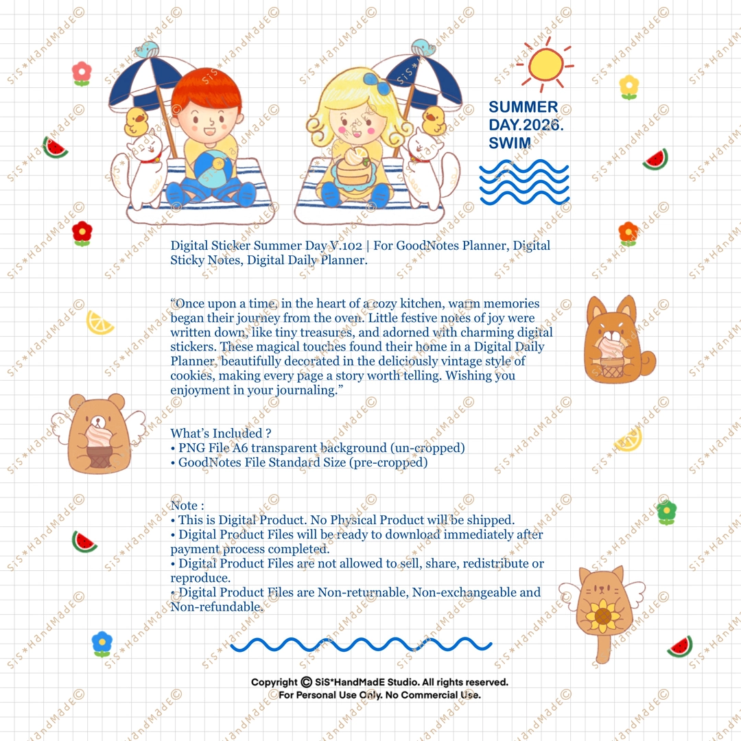 Digital Sticker Summer Day V.102 - Image 4