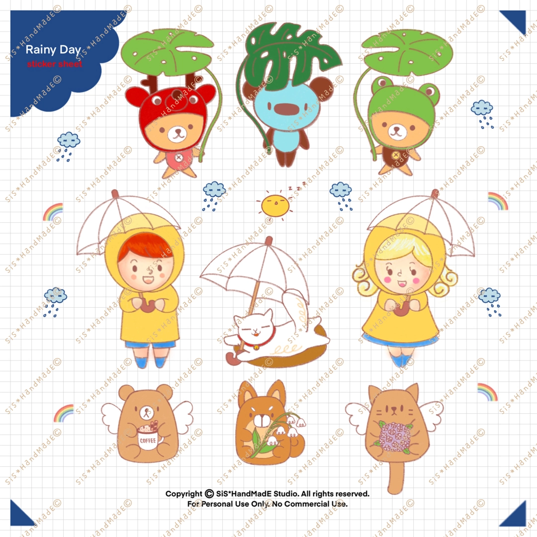 Digital Sticker Rainy Day V.100 - Image 3