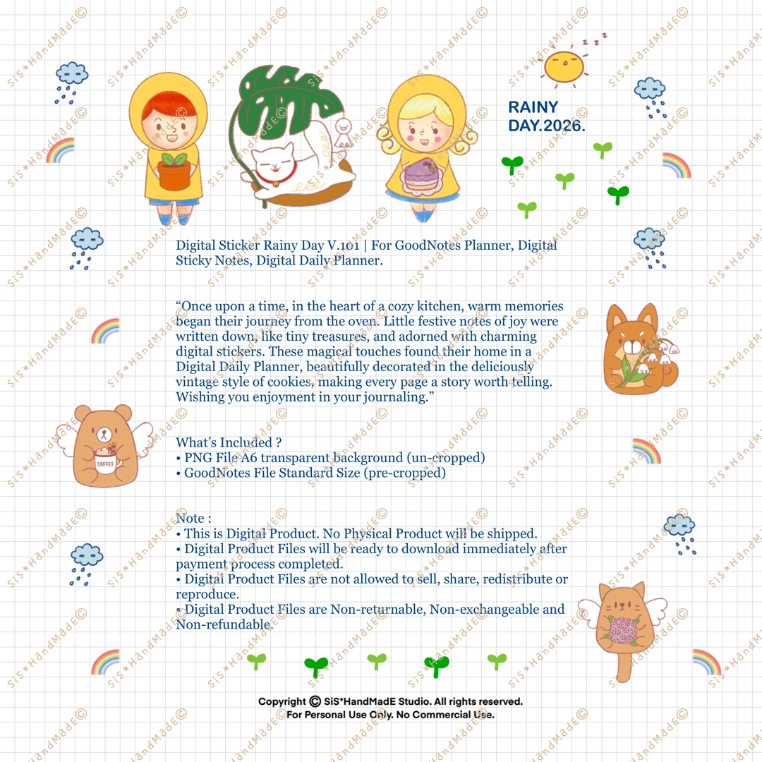 Digital Sticker Rainy Day V.101 - Image 4