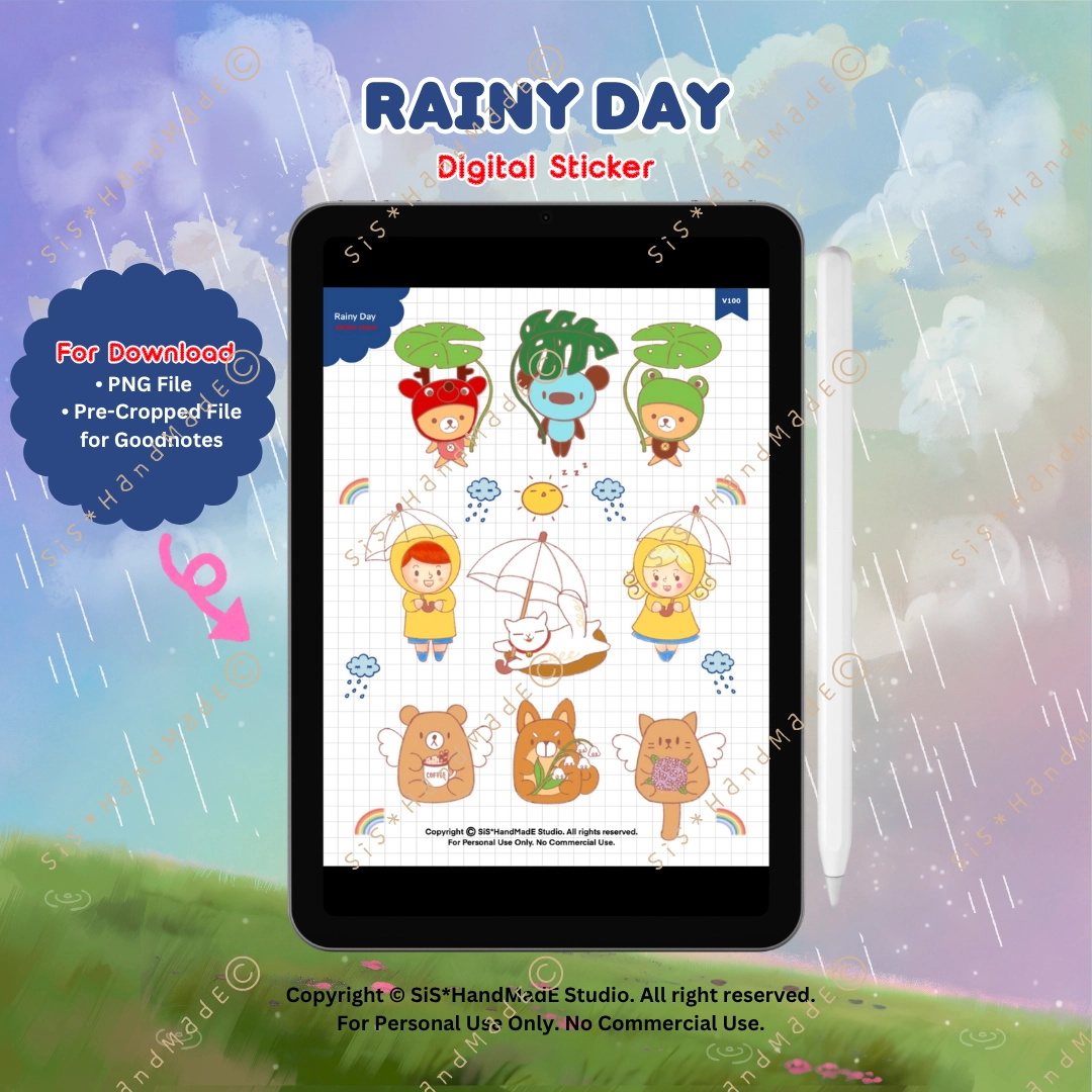Digital Sticker Rainy Day V.100