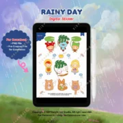 Digital Sticker Rainy Day V.101