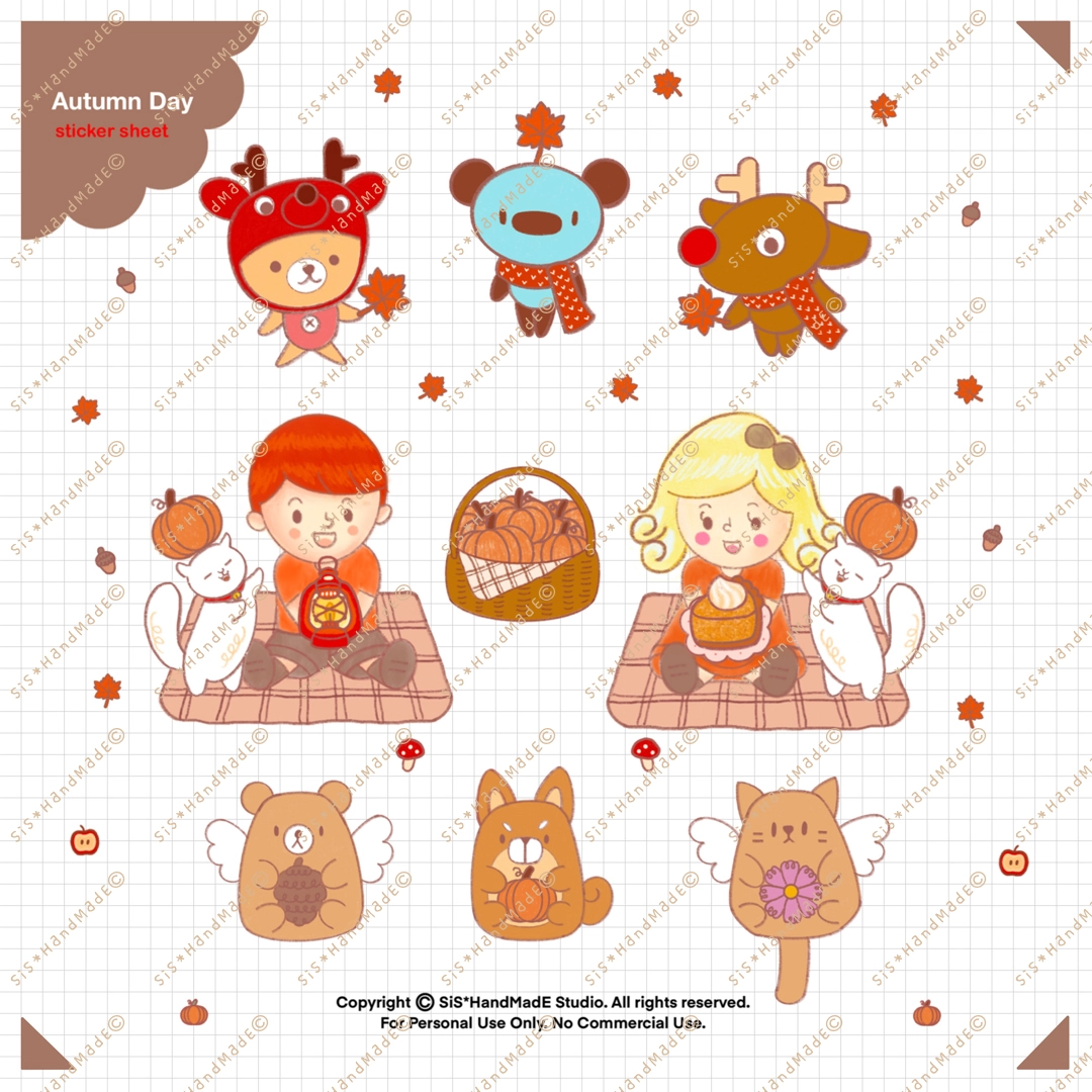 Digital Sticker Autumn Day V.102 - Image 2
